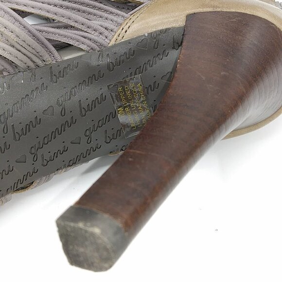 Gianni Bini Tan Taupe Open Toe Heels - 10M - Picture 9 of 15